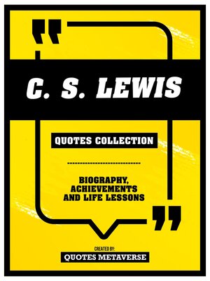 cover image of C.S. Lewis--Quotes Collection